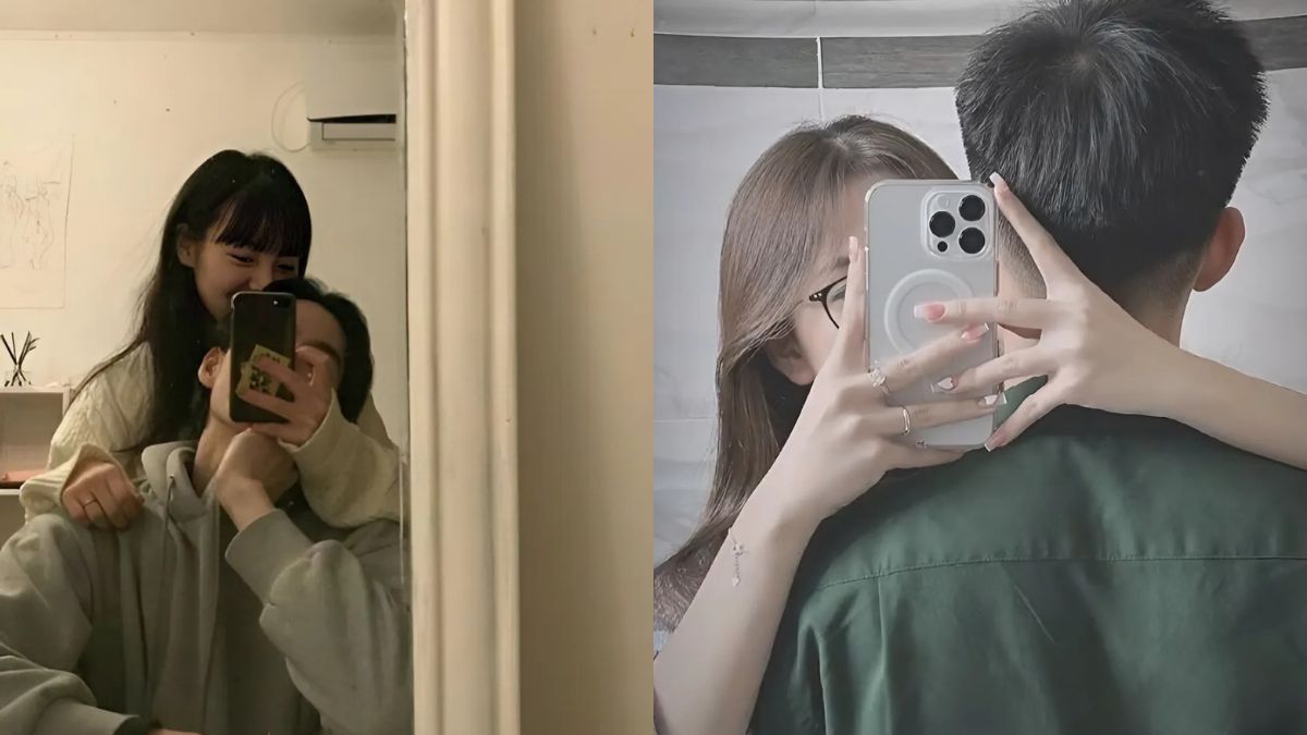 Chụp ảnh với người yêu giấu mặt cực tình cảm