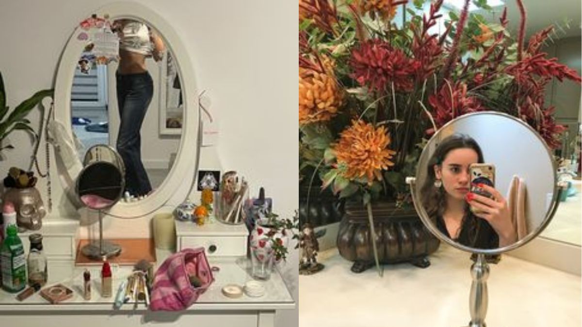 Cách chụp ảnh trước gương để bàn