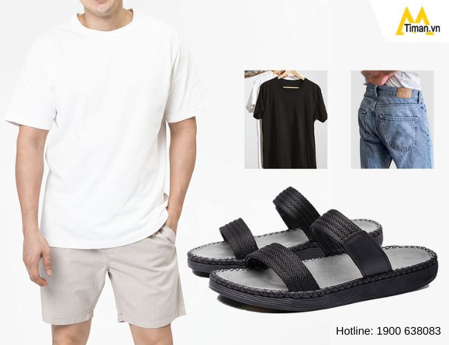 Cách phối đồ với dép nam chuẩn thời trang