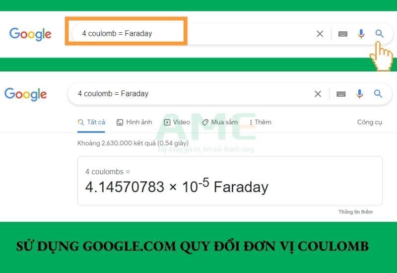 cách sử dụng google quy đổi ra đơn vi coulomb
