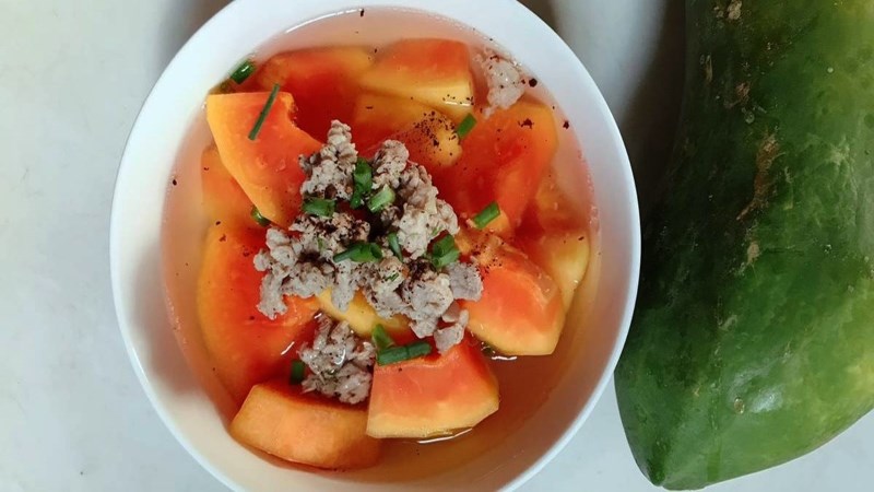 Đu đủ xào tỏi