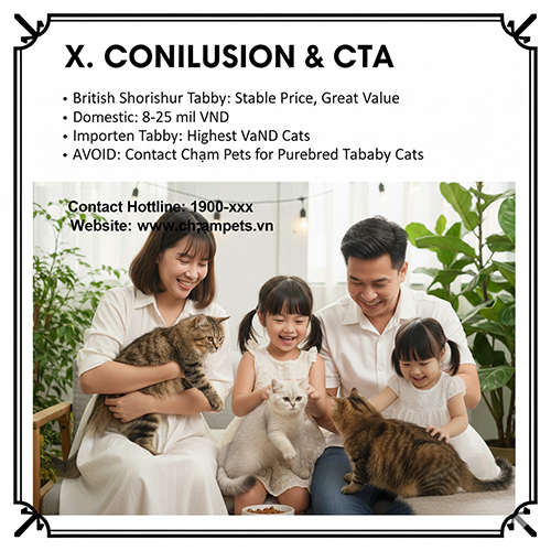 Kết luận & CTA mèo Anh lông ngắn tabby 2025