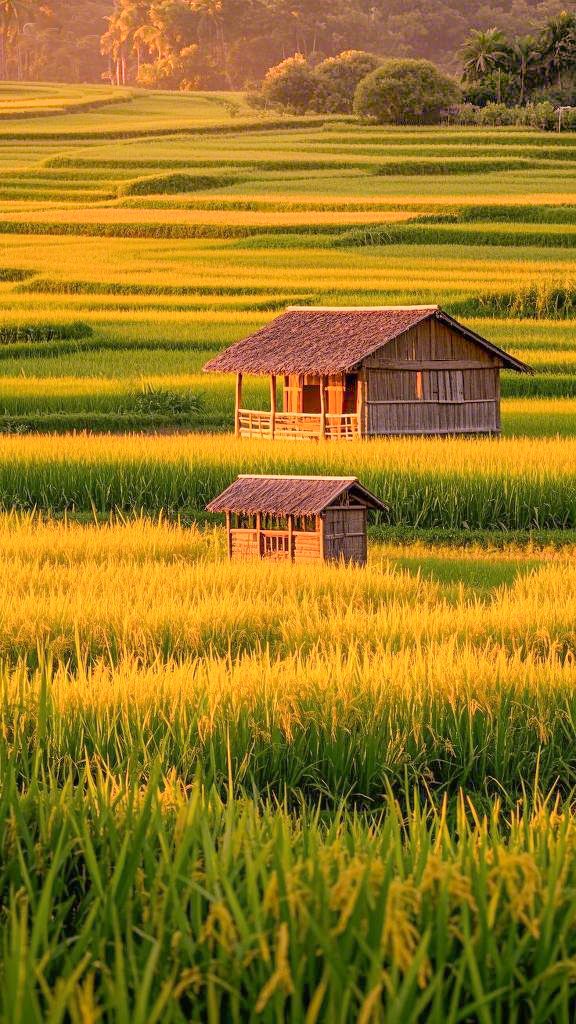 Hình ảnh cảnh đồng quê việt nam yên bình