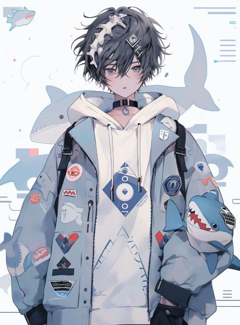 Phong cách cá tính cùng ảnh cá mập anime hiện đại