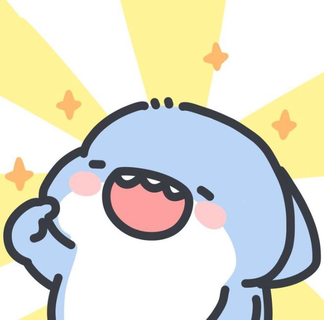 Cá mập anime giơ tay cười rạng rỡ thật vui vẻ