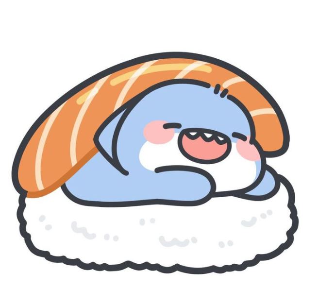 Cá mập anime giả làm miếng sushi trông ngon quá