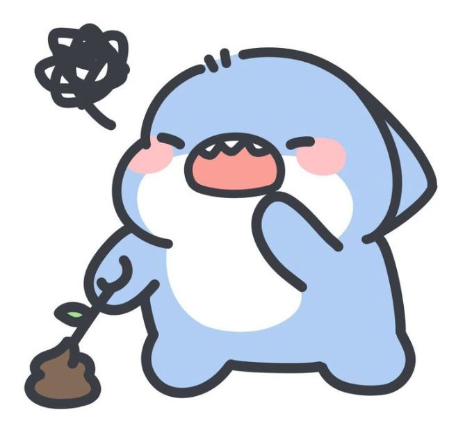 Cá mập anime mệt mỏi khi trồng cây nhỏ