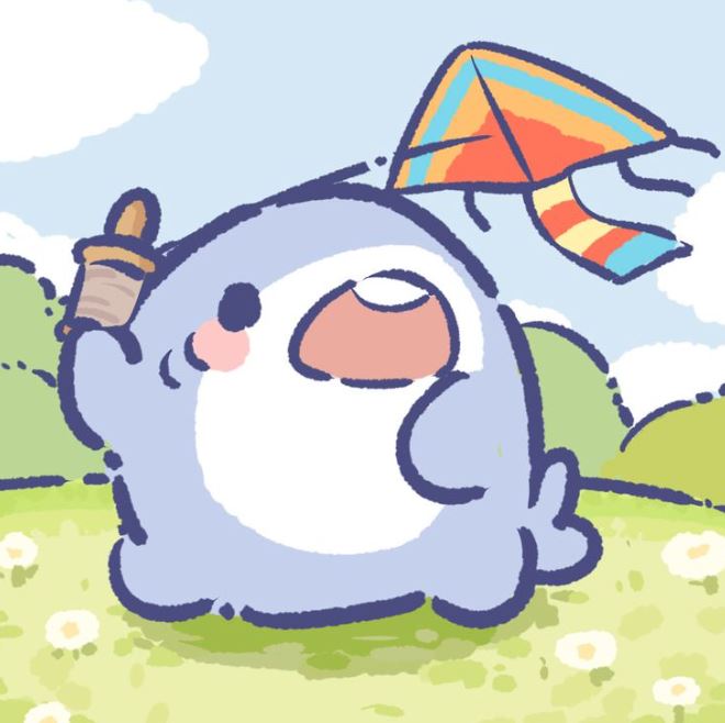 Cá mập anime thả diều giữa cánh đồng đầy hoa