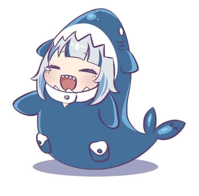 Phiên bản chibi đáng yêu của cá mập anime