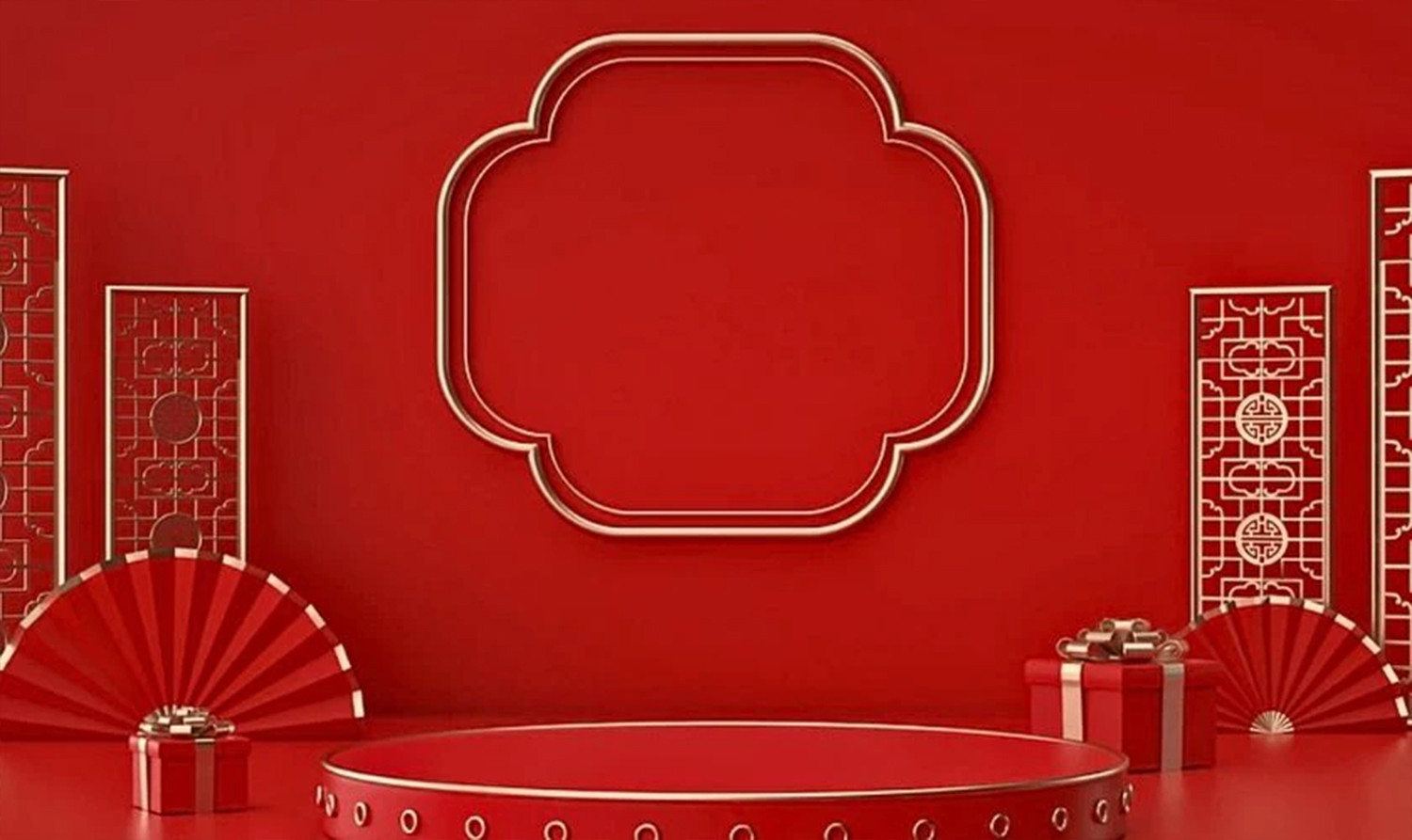 Hình nền Tết chủ đạo màu đỏ độc đáo