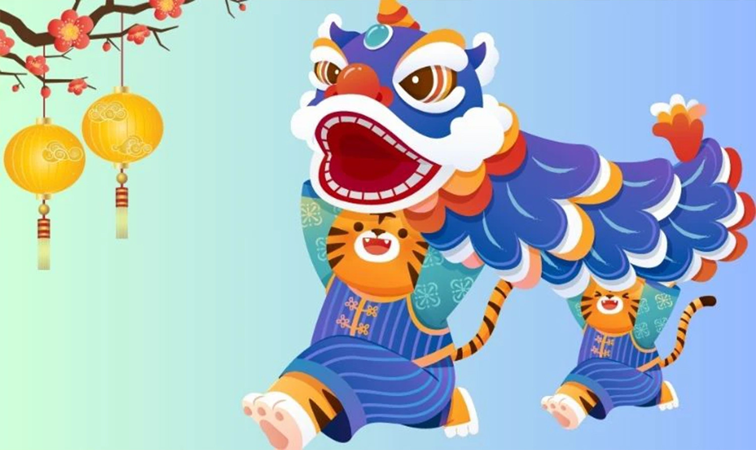 Hình nền Tết dễ thương con hổ