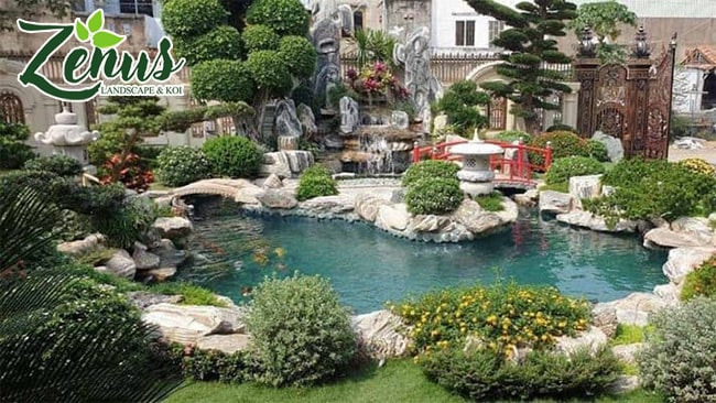 Thi công bể cá koi sân vườn đẹp nhất