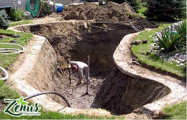 Thi công bể cá koi sân vườn