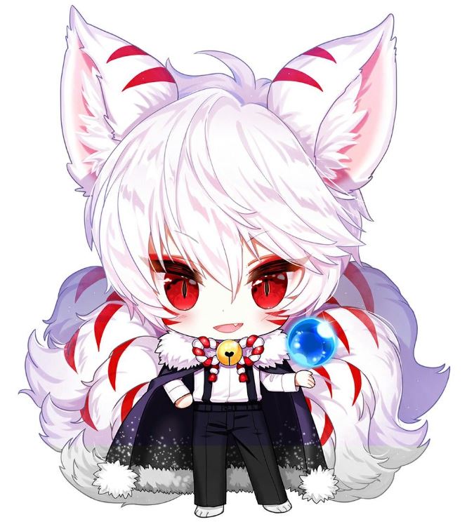 Hồ ly trắng quyền lực với quả cầu phép thuật