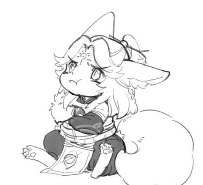 Hồ ly buồn bã ôm sách ngồi một mình