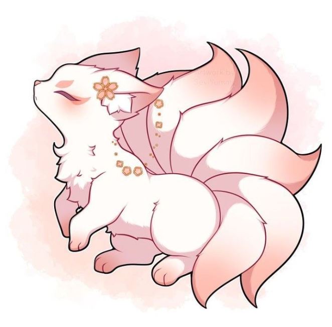 Hồ ly anime dáng kiêu kỳ dễ thương