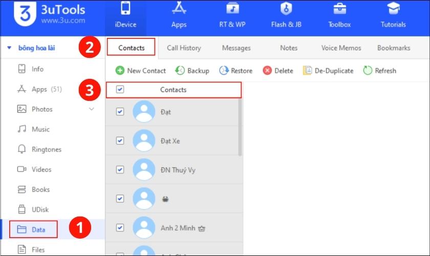 Cách lấy lại danh bạ trên iPhone
