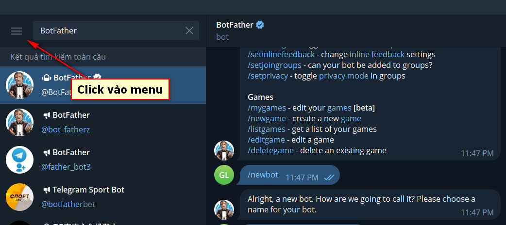 Hướng dẫn tạo BOT Token và Group ID trên Telegram