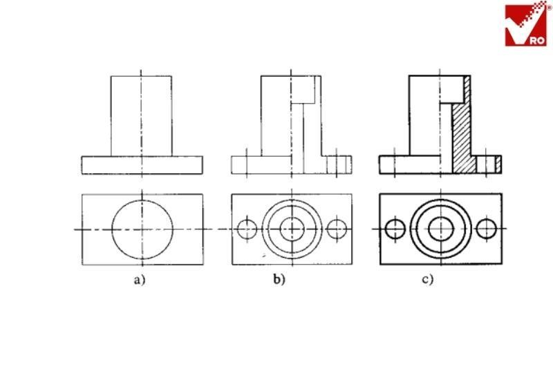 hình cắt kết hợp hình chiếu