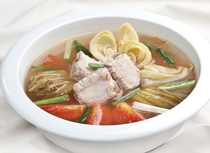 canh sườn nấu dưa chua