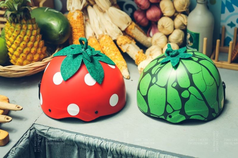 Mũ bảo hiểm hình trái cây siêu dễ thương