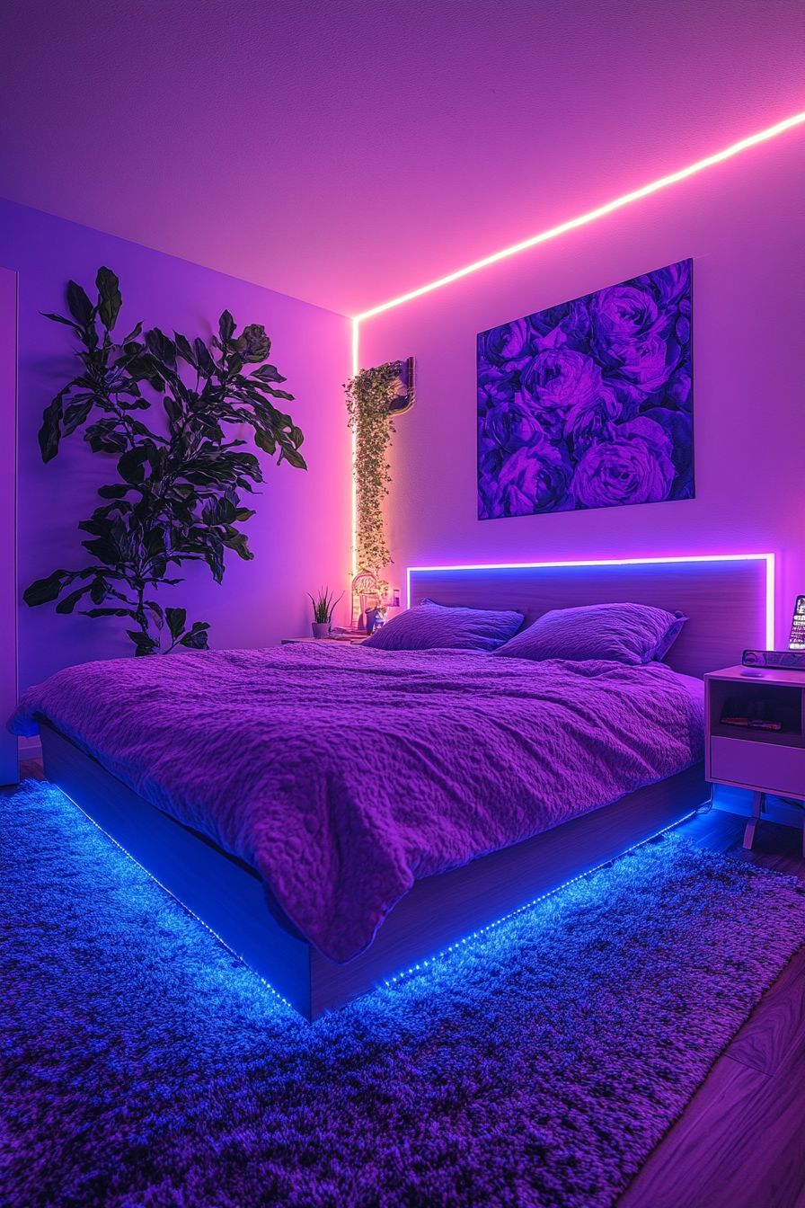 Một chút màu tím trên khung hình tạo điểm nhấn đầy mới lạ độc đáo