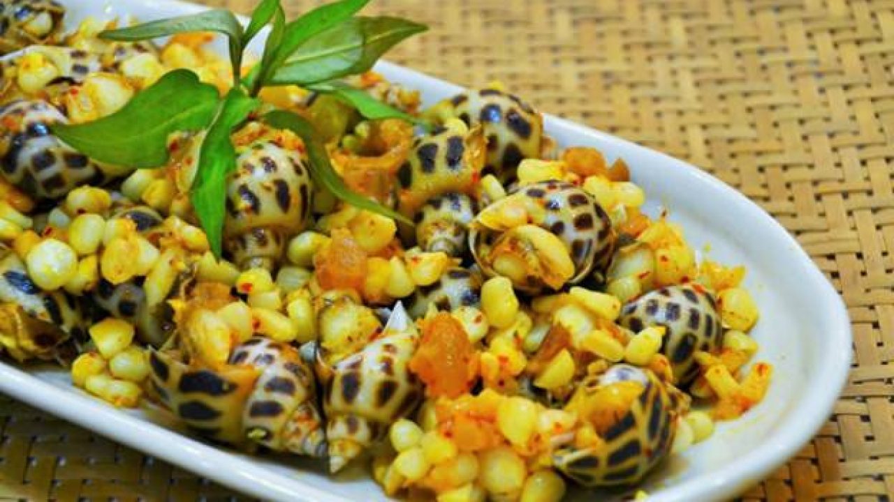 ốc hương xào trứng muối