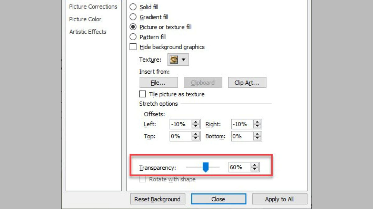 Cách làm mờ hình nền trong PowerPoint
