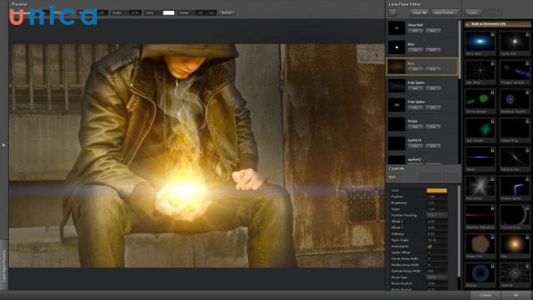 Tạo tia sáng bằng Knoll light Factory