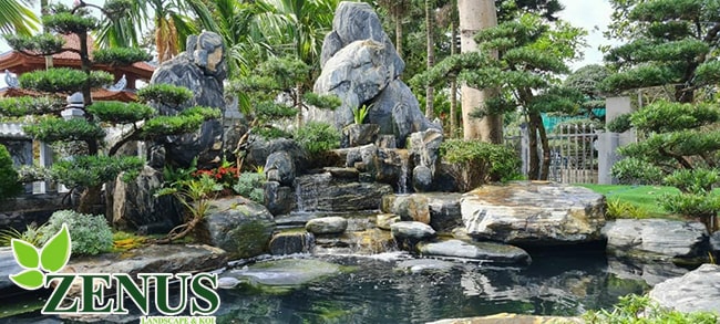 Lưu ý khi thi công thác nước hồ koi phong thủy