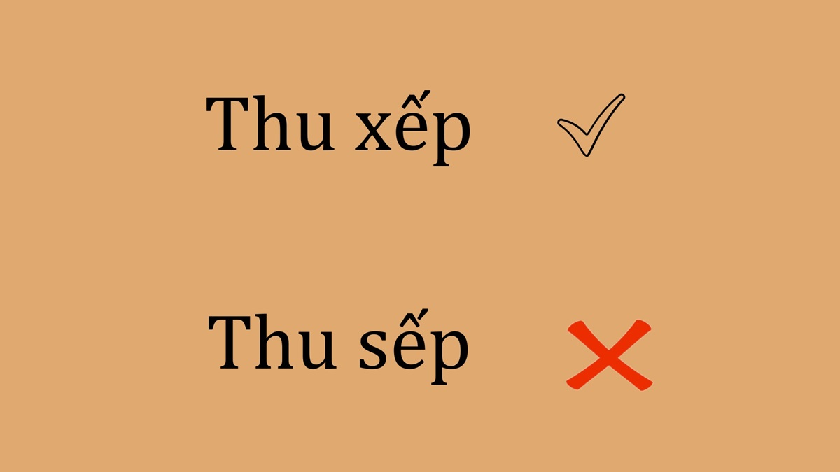 Thu xếp hay thu sếp đúng chính tả?