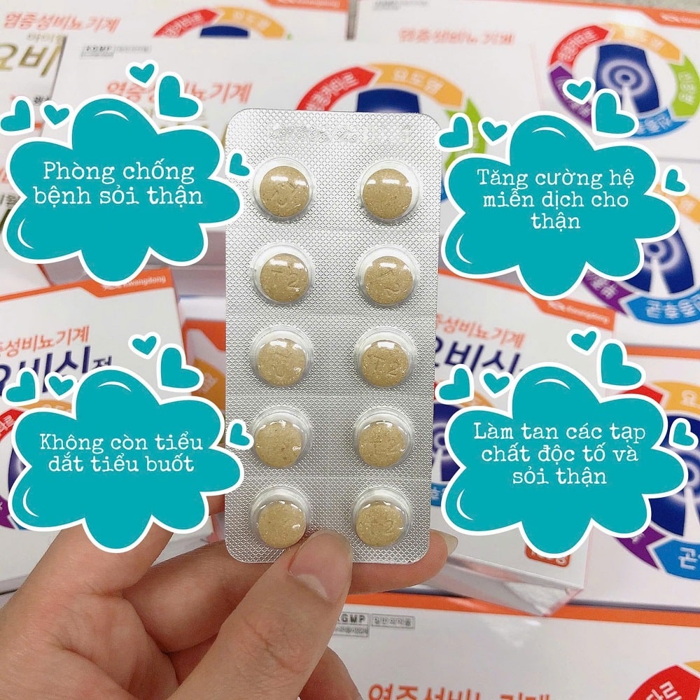 Mỗi vỉ bổ thận kwangdong gồm 10 viên