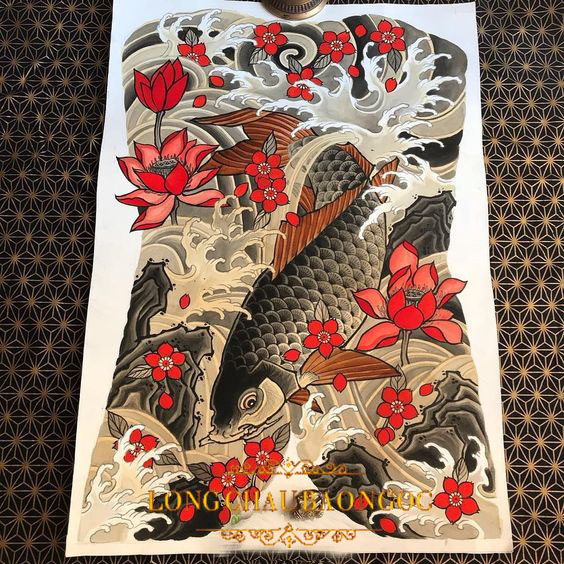 ca chep hoa rong 3d nhat ban