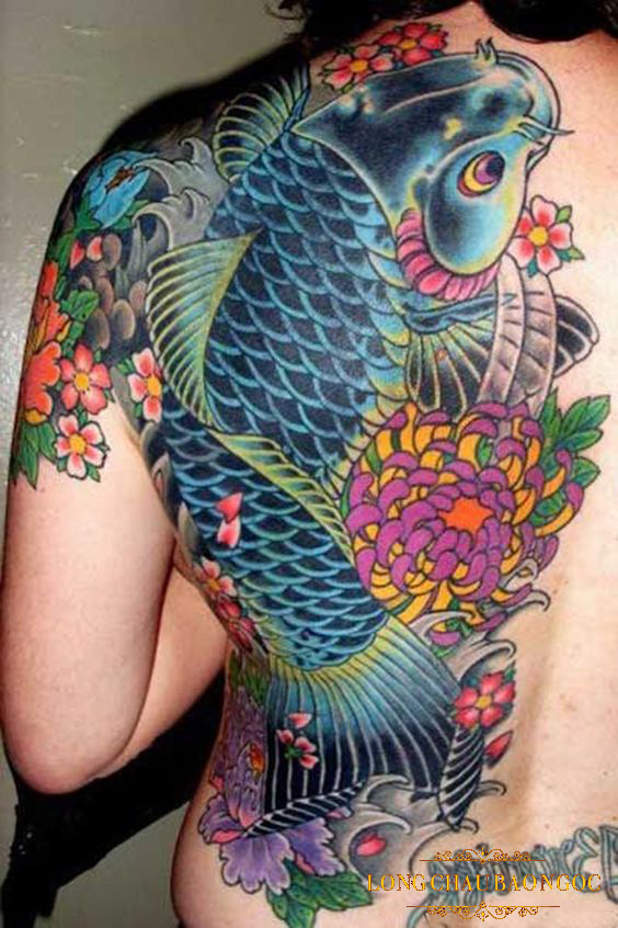 hinh xam ca chep hoa rong rat doc dao