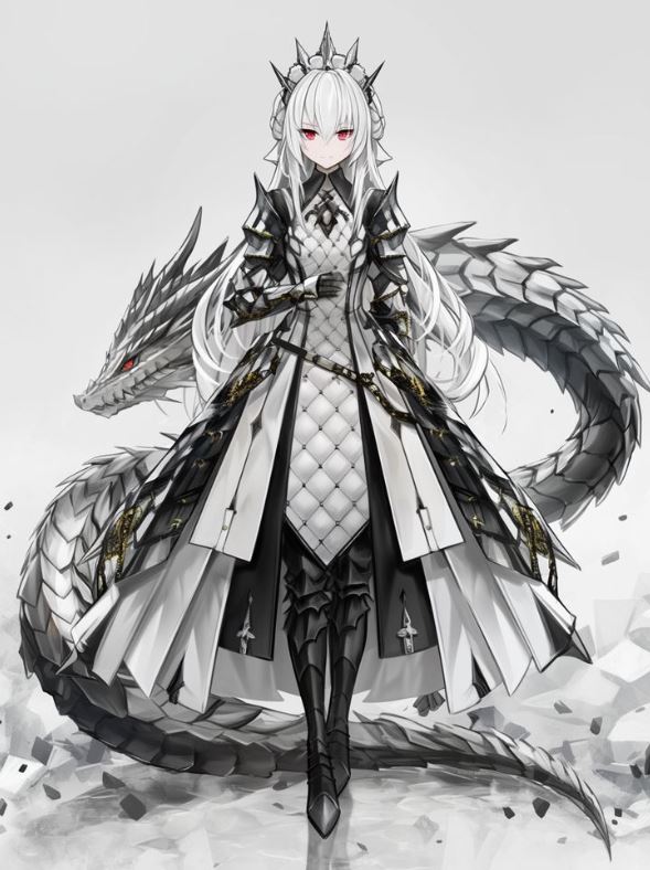 Nữ hoàng rồng anime cùng rồng bạc uy nghi