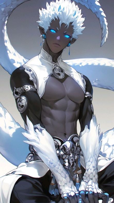 Chiến binh rồng anime với đôi mắt băng giá