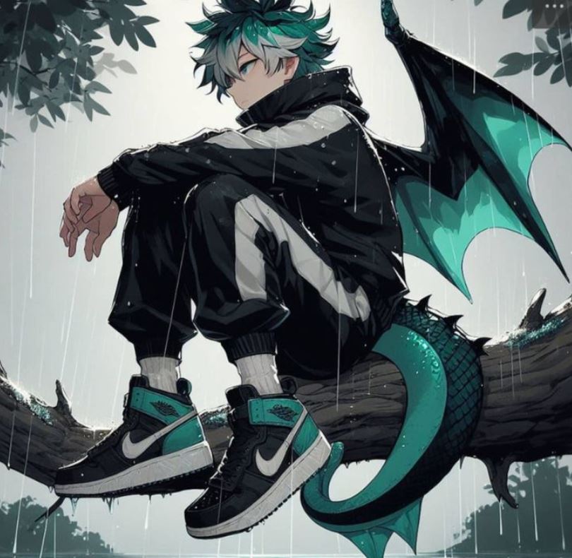 Cậu bé rồng anime với cánh và đuôi độc đáo
