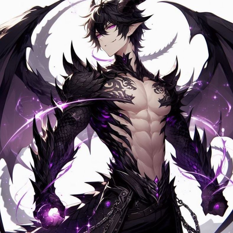 Rồng đen cơ bắp anime tỏa khí chất bá đạo