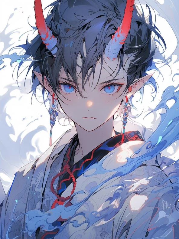 Thiếu niên rồng anime cùng sừng đỏ nổi bật