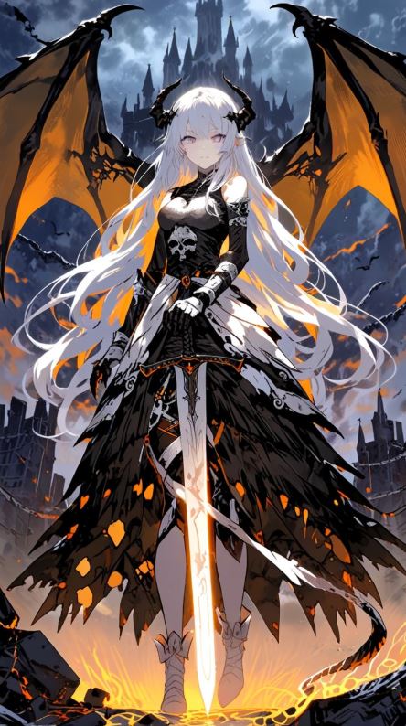 Công chúa bóng đêm anime và thanh kiếm rồng