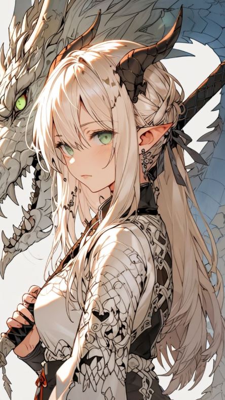 Chiến binh anime áo giáp và rồng bạc