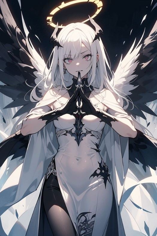 Thiên thần rồng anime với hào quang tối