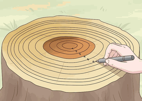 cách phân biệt tuổi gỗ bằng cách tính chu vi