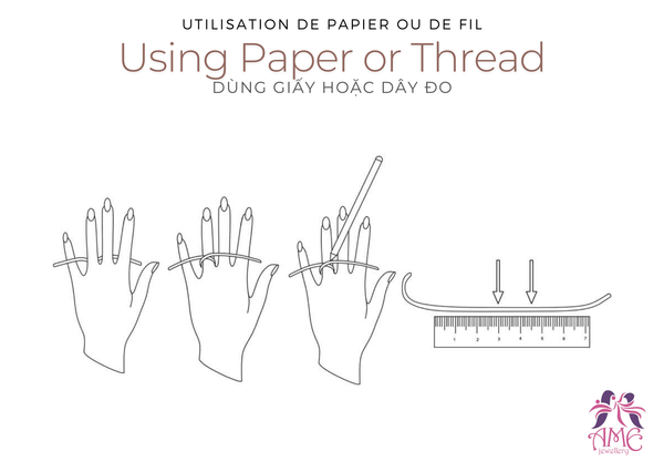 Using paper or thread to find your perfect ring fit