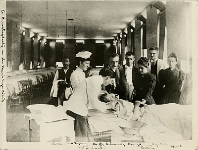 Operating room scene at Philadelphia General Hospital, c. 1925