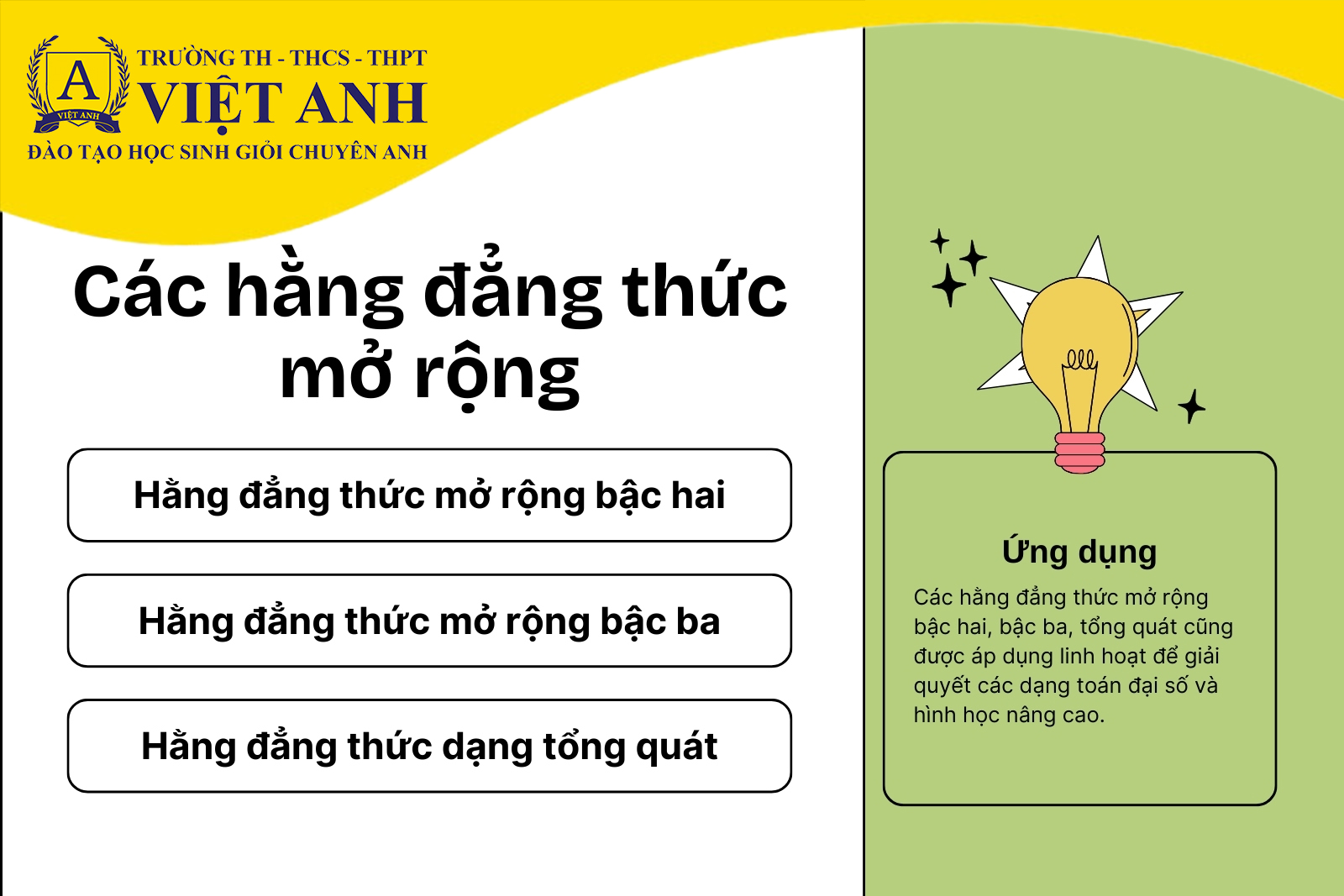 Các hằng đẳng thức mở rộng