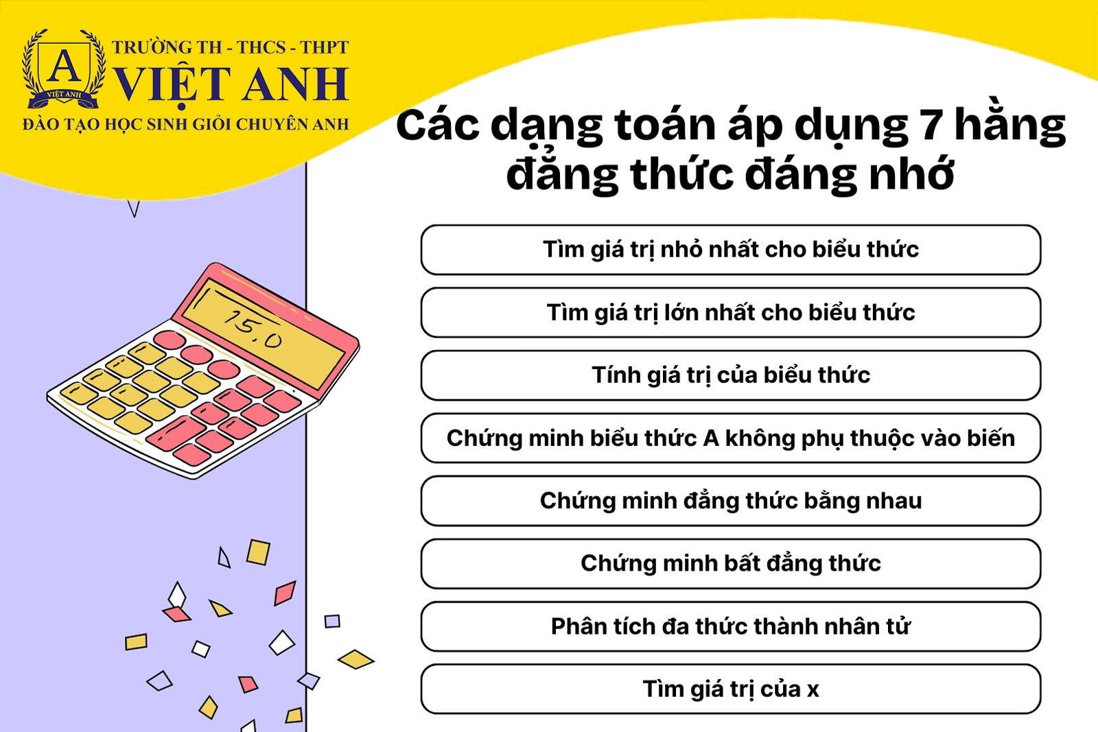 Các dạng toán áp dụng 7 hằng đẳng thức