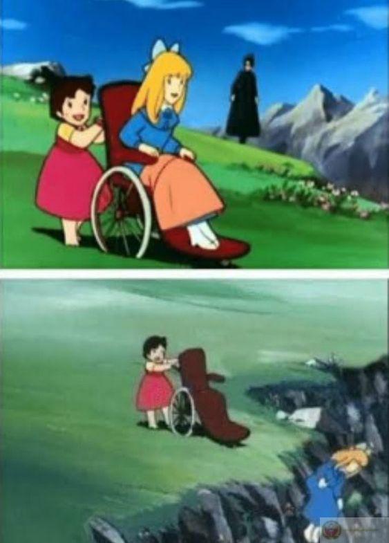 meme xe lăn anime hài hước