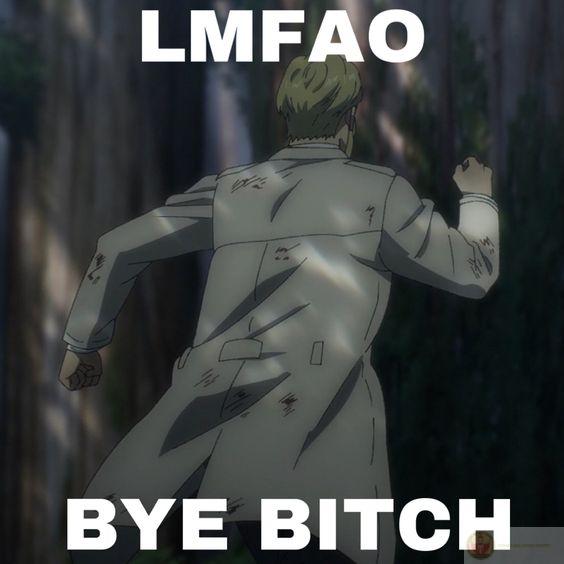 anime meme bỏ chạy