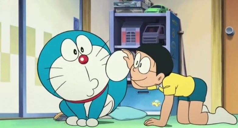 Doraemon sững sờ vì Nobita quá đáng yêu